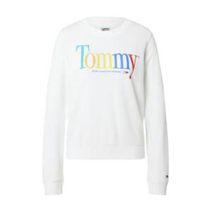 Tommy Jeans Mikina  modrá / svetlomodrá / svetlooranžová / červená / biela