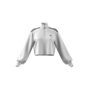 ADIDAS ORIGINALS Mikina 'CROPPED HALFZIP'  biela