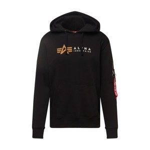 ALPHA INDUSTRIES Mikina  oranžová / červená / čierna / biela