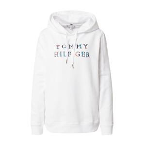 TOMMY HILFIGER Mikina  šedobiela / svetlomodrá / oranžová / čierna