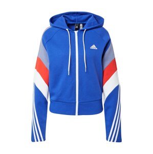 ADIDAS PERFORMANCE Športová mikina so zipsom  modrá / biela / červená