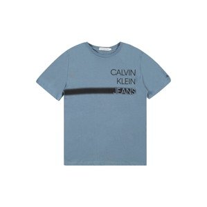 Calvin Klein Jeans T-Shirt  dymovo modrá / čierna