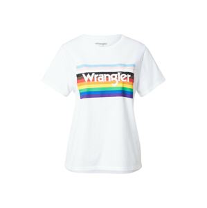 WRANGLER Tričko 'PRIDE'  gaštanová / žltá / tmavofialová / oranžová / biela