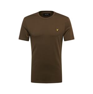 Lyle & Scott Tričko  hnedá / žltá / čierna