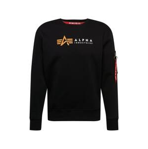 ALPHA INDUSTRIES Mikina  šafránová / červená / čierna / biela