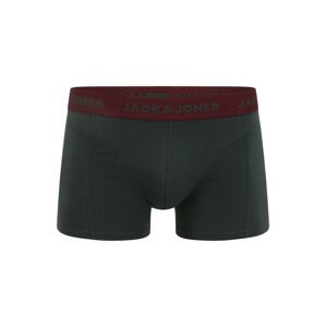 JACK & JONES Boxerky  tmavozelená / tmavočervená