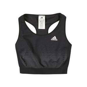 ADIDAS PERFORMANCE Športový top  čierna / tmavosivá / biela