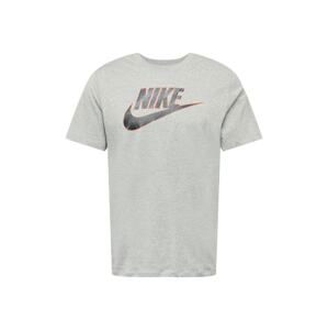 Nike Sportswear Tričko  sivá melírovaná / čierna / lososová / tmavosivá