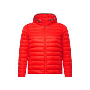 Tommy Hilfiger Curve Prechodná bunda  oranžovo červená / biela / námornícka modrá / červená