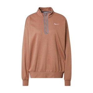 Nike Sportswear Mikina  svetlohnedá / čierna / biela