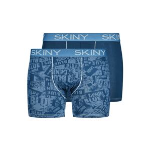 Skiny Boxershorts  modrosivá / dymovo modrá / biela