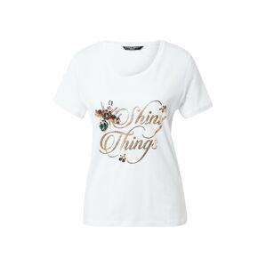 ZABAIONE T-Shirt 'Carlotta'  biela / zlatá / námornícka modrá / smaragdová / hnedá