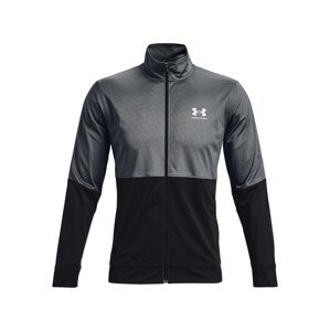 UNDER ARMOUR Športová mikina so zipsom  tmavosivá / čierna / biela