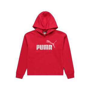 PUMA Mikina  karmínovo červená / melónová / strieborná