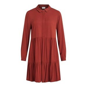 VILA Košeľové šaty 'Morose'  hrdzavo červená