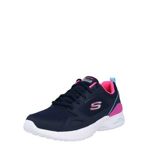 SKECHERS Nízke tenisky  tmavomodrá / neónovo ružová / svetlomodrá