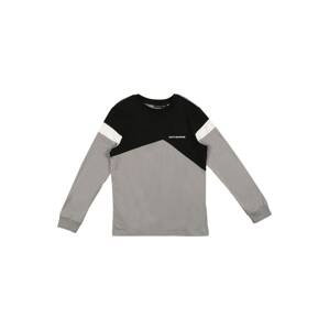 LMTD Shirt 'LASSE'  sivá / biela / čierna