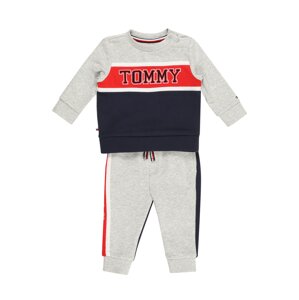 TOMMY HILFIGER Joggingová súprava  námornícka modrá / sivá / červená / biela