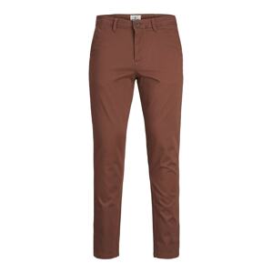 JACK & JONES Chino nohavice 'MARCO BOWIE'  hrdzavohnedá