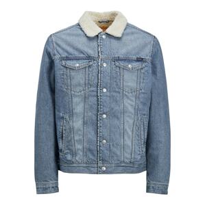 JACK & JONES Prechodná bunda  krémová / modrá denim