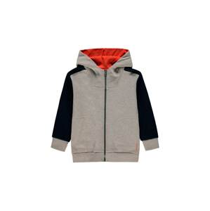 ESPRIT Sweatjacke  čierna / oranžová / sivá melírovaná