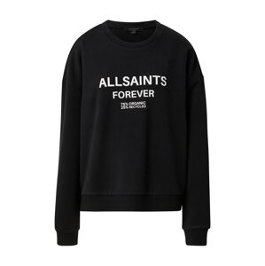 AllSaints Mikina 'Forever'  čierna / biela