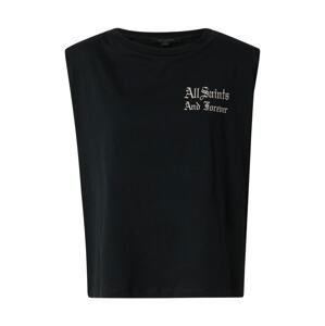 AllSaints Top 'We Are Coni'  čierna / biela