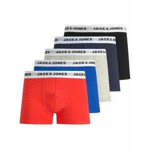 JACK & JONES Boxerky  modrá / svetlosivá / červená / čierna