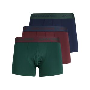 JACK & JONES Boxerky  tmavomodrá / zelená / červená