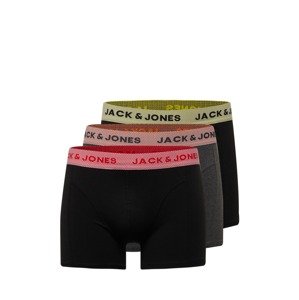 JACK & JONES Boxerky 'Timo'  sivá / čierna / broskyňová / žltá