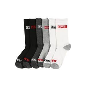 LEVI'S Ponožky  sivá melírovaná / čierna / biela / červená