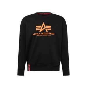 ALPHA INDUSTRIES Mikina  oranžová / čierna