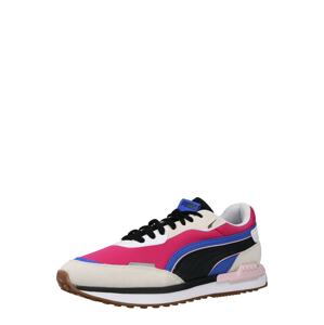 PUMA Nízke tenisky 'City Rider'  svetlosivá / fuksia / čierna / kráľovská modrá / béžová