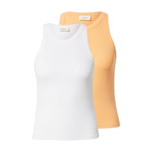 Gina Tricot Top  biela / marhuľová