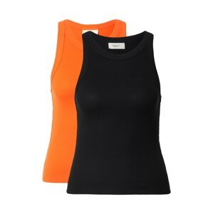 Gina Tricot Top 'Nova'  oranžová / čierna