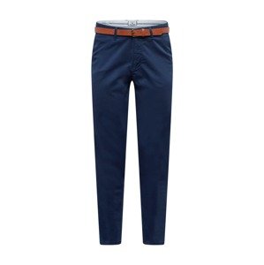 JACK & JONES Chino nohavice 'PARKER'  námornícka modrá / koňaková