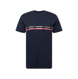 JACK & JONES Tričko 'GAVIN'  námornícka modrá / biela / červená / čierna