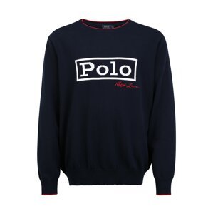 Polo Ralph Lauren Sveter 'LSCNLOGOTIP-LONG SLEEVE-SWEATER'  námornícka modrá