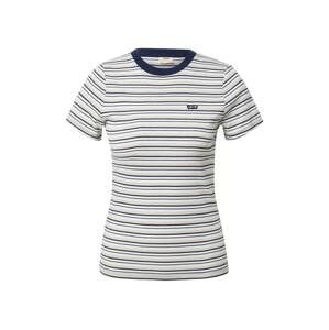 LEVI'S ® Tričko 'SS Rib Baby Tee'  krémová / námornícka modrá / biela