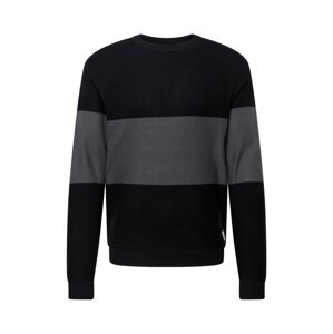 JACK & JONES Sveter 'Shawn'  čierna / čadičová