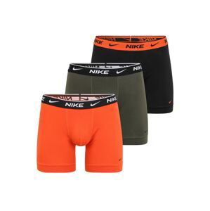 NIKE Športové nohavičky  oranžová / tmavozelená / čierna / biela
