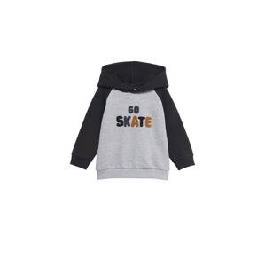 MANGO KIDS Sweatshirt 'GO SKATE'  tmavosivá / sivá melírovaná / medová / čadičová