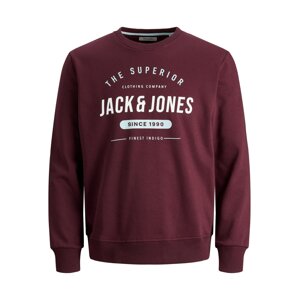 JACK & JONES Mikina 'Herro'  purpurová / biela / opálová