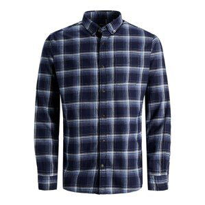 JACK & JONES Košeľa 'Denver'  námornícka modrá / svetlomodrá / biela