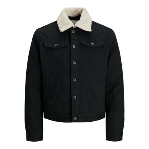 JACK & JONES Prechodná bunda 'Alvin'  čierna / krémová