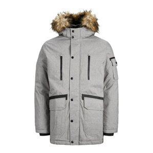 JACK & JONES Zimná parka 'Globe'  sivá