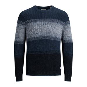 JACK & JONES Sveter  námornícka modrá / modrá melírovaná