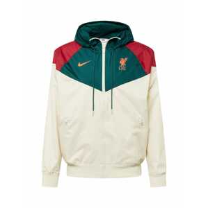 NIKE Sportjacke 'Liverpool FC'  smaragdová / tmavočervená / béžová