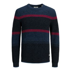 JACK & JONES Sveter  námornícka modrá / modrá melírovaná / červená melírovaná