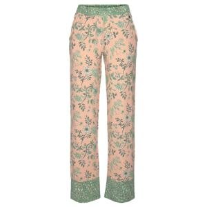 LASCANA Pyžamové nohavice  béžová / zelená